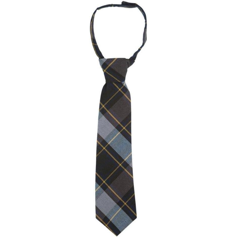 imageFrench Toast Boys Adjustable Plaid TieBlue  Gold Plaid