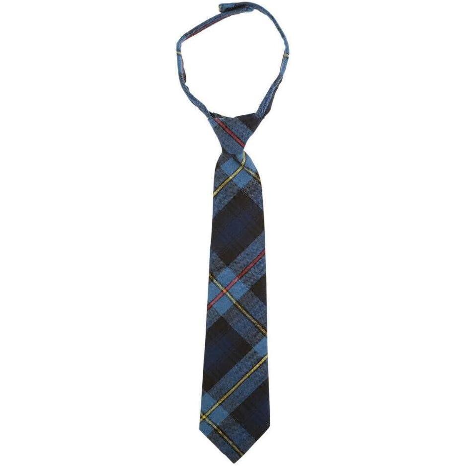 imageFrench Toast Boys Adjustable Plaid TieBlue  Red Plaid