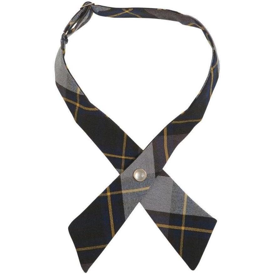 imageFrench Toast Girls Plaid Adjustable Cross TieBlue  Gold Plaid