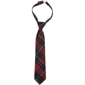 imageFrench Toast Boys Adjustable Plaid TieNavy  Red Plaid