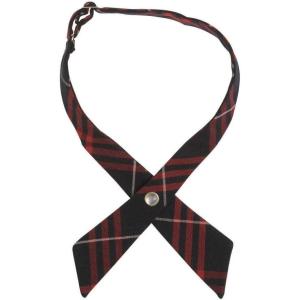 imageFrench Toast Girls Plaid Adjustable Cross TieNavy  Red Plaid