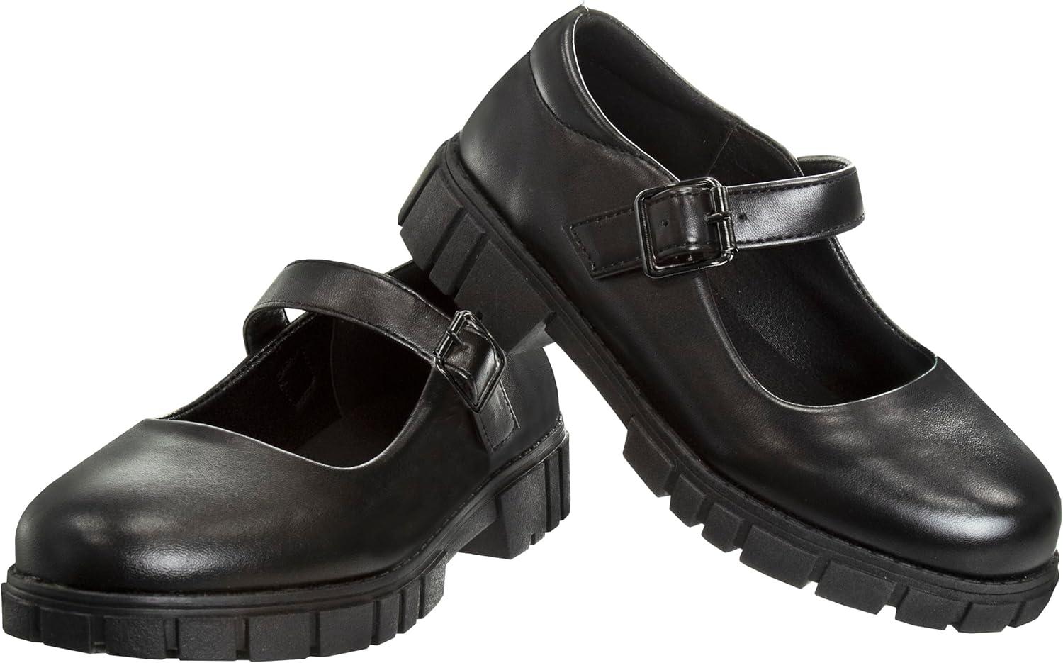 imageFrench Toast Girls Round Toe Ankle Strap Maryjane School Shoes  Mary Jane Chunky Platform Oxford Dress Shoe Pumps  BlackNavyBrown Size 125 Little KidBig KidBlack