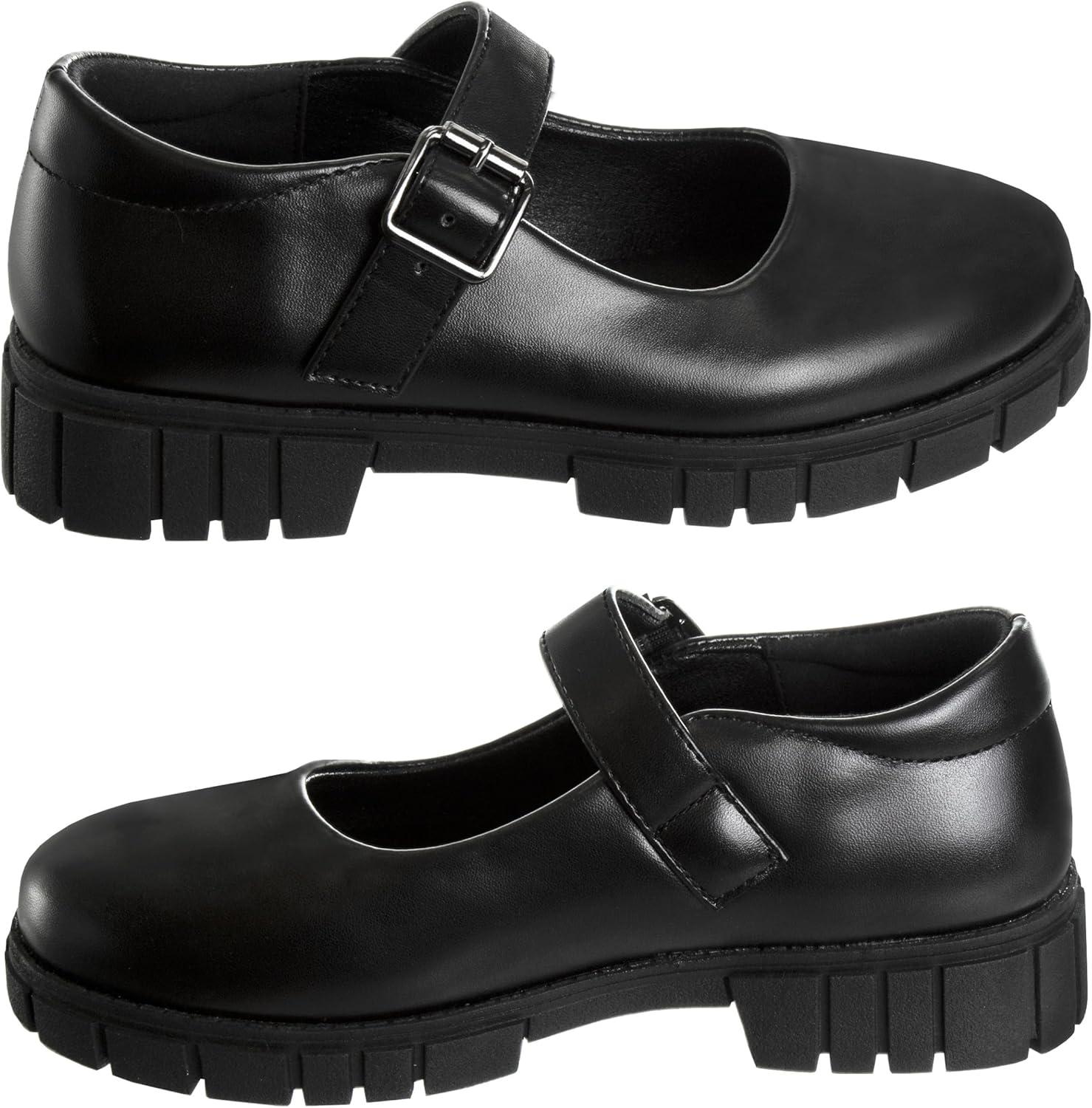 imageFrench Toast Girls Round Toe Ankle Strap Maryjane School Shoes  Mary Jane Chunky Platform Oxford Dress Shoe Pumps  BlackNavyBrown Size 125 Little KidBig KidBlack