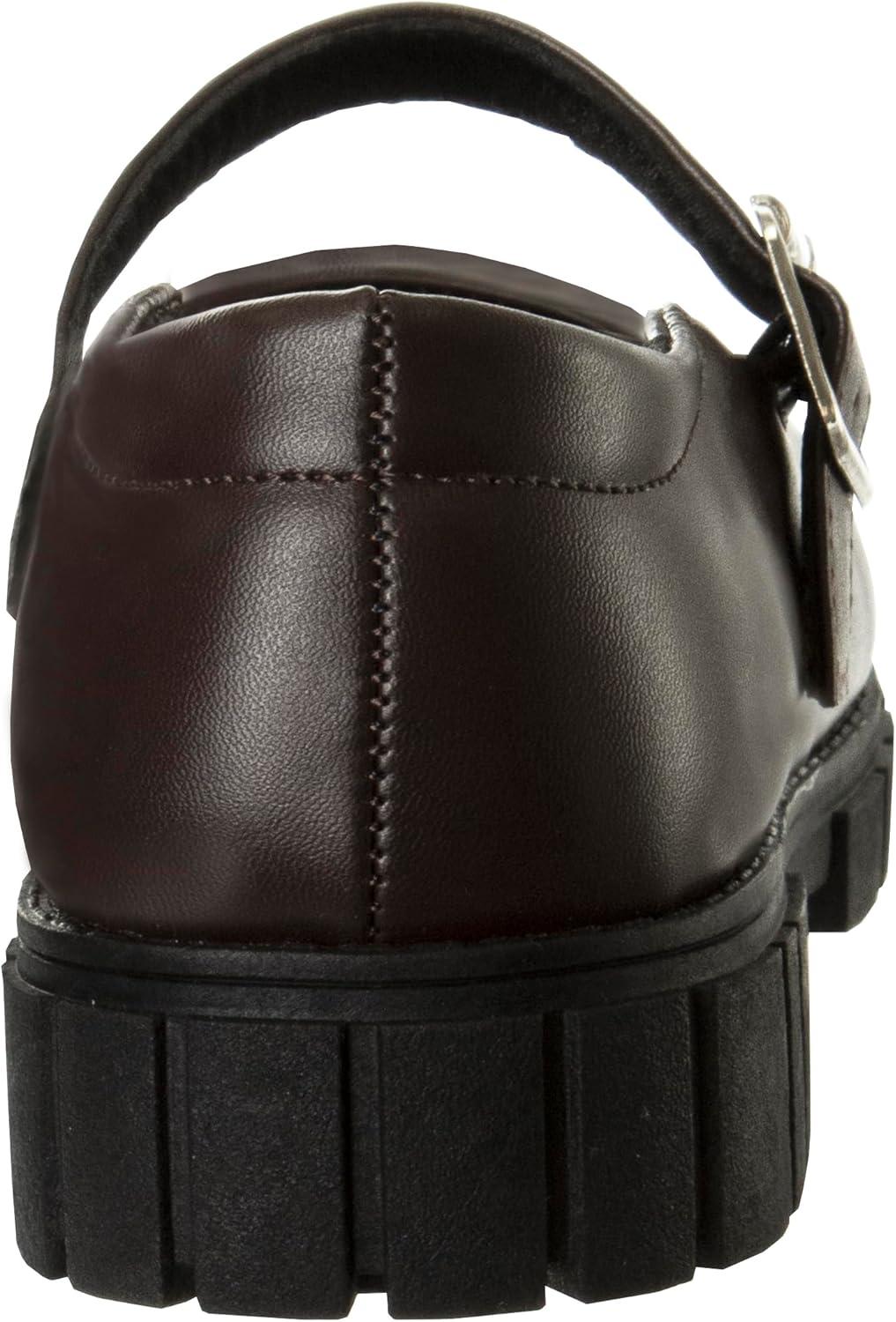 imageFrench Toast Girls Round Toe Ankle Strap Maryjane School Shoes  Mary Jane Chunky Platform Oxford Dress Shoe Pumps  BlackNavyBrown Size 125 Little KidBig KidBrown