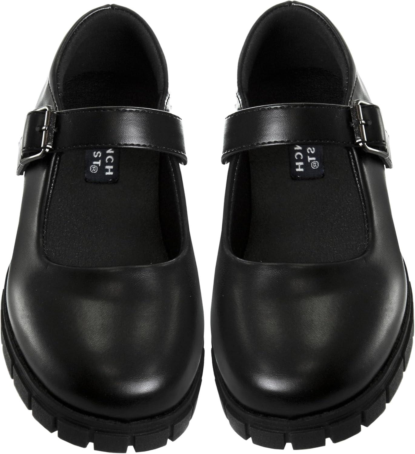 imageFrench Toast Girls Round Toe Ankle Strap Maryjane School Shoes  Mary Jane Chunky Platform Oxford Dress Shoe Pumps  BlackNavyBrown Size 125 Little KidBig KidBlack