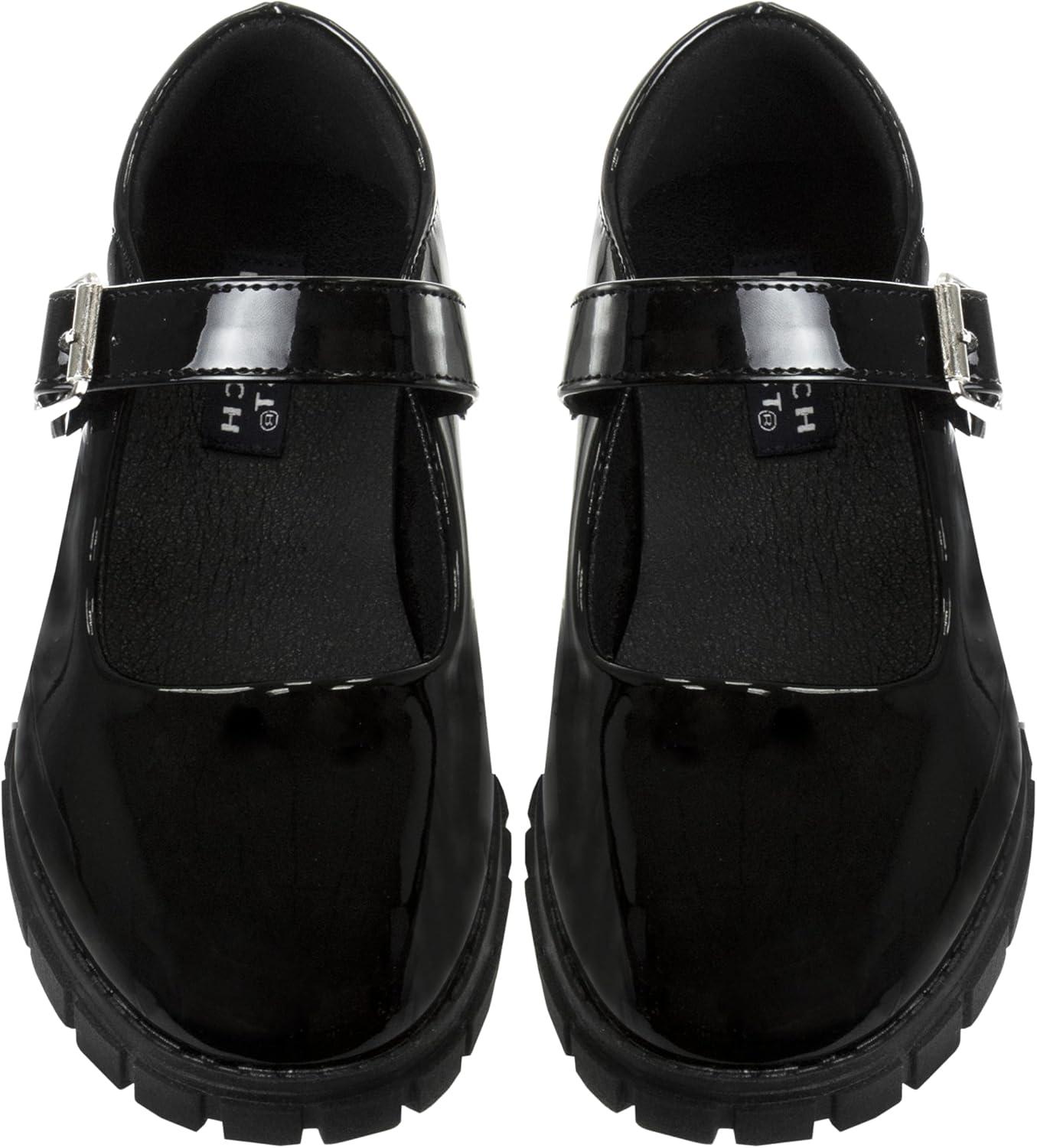 imageFrench Toast Girls Round Toe Ankle Strap Maryjane School Shoes  Mary Jane Chunky Platform Oxford Dress Shoe Pumps  BlackNavyBrown Size 125 Little KidBig KidBlack Patent