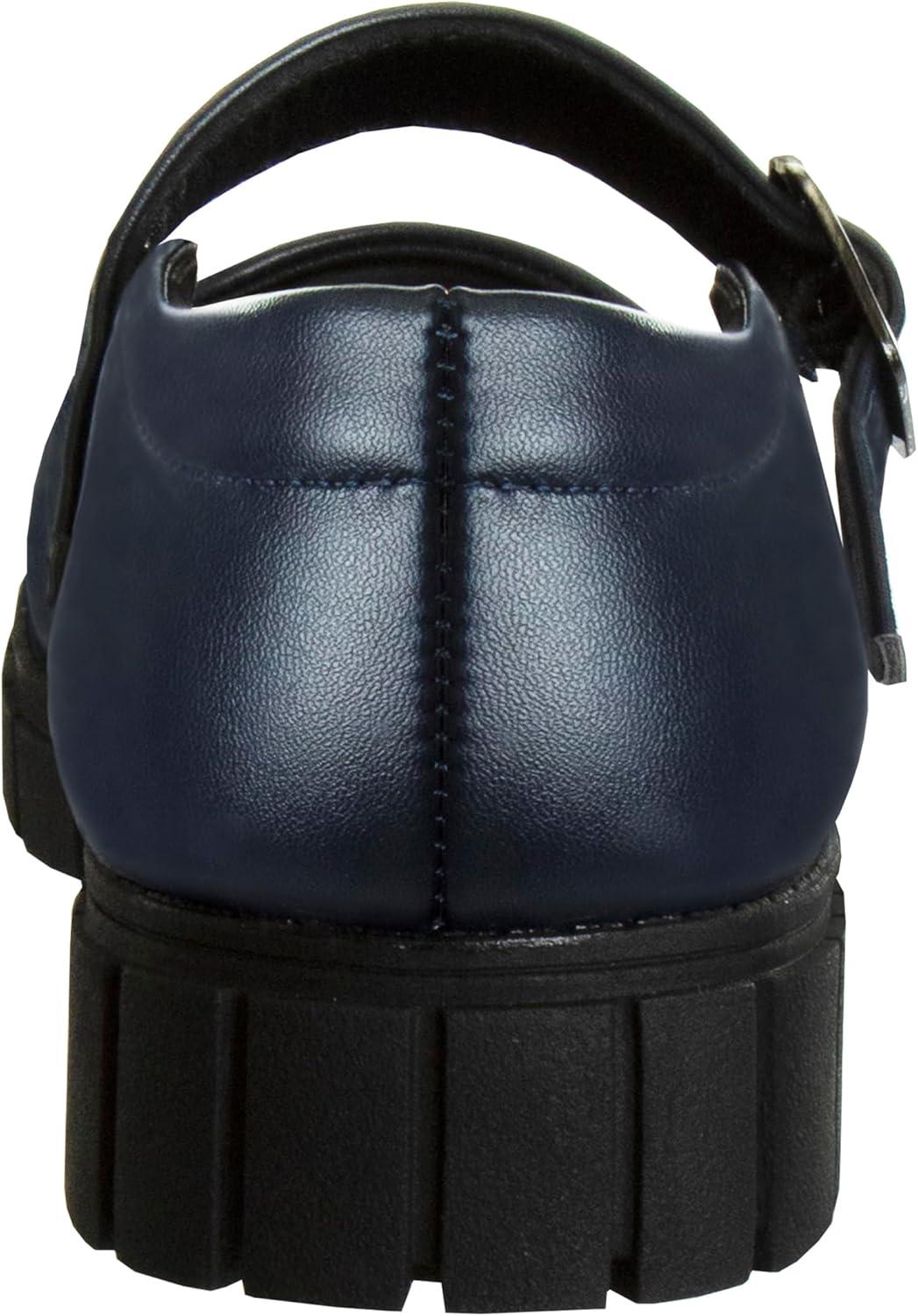 imageFrench Toast Girls Round Toe Ankle Strap Maryjane School Shoes  Mary Jane Chunky Platform Oxford Dress Shoe Pumps  BlackNavyBrown Size 125 Little KidBig KidNavy