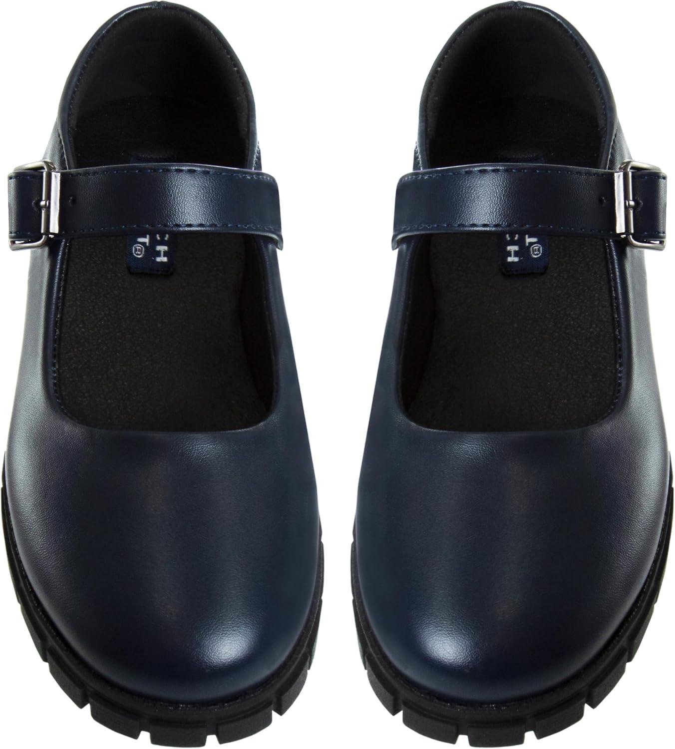 imageFrench Toast Girls Round Toe Ankle Strap Maryjane School Shoes  Mary Jane Chunky Platform Oxford Dress Shoe Pumps  BlackNavyBrown Size 125 Little KidBig KidNavy