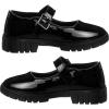 imageFrench Toast Girls Round Toe Ankle Strap Maryjane School Shoes  Mary Jane Chunky Platform Oxford Dress Shoe Pumps  BlackNavyBrown Size 125 Little KidBig KidBlack Patent
