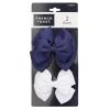 imageFrench Toast Kids School Uniform Bow Clips Headband and Ponytail Holders 4pack Navy Blue ampamp White One Size