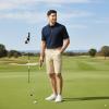 imageFrench Toast Mens Moisture Wicking Flat Front Stretch Microfiber Performance ShortKhaki