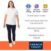imageFrench Toast Womens Oxford ButtonDown Collar Blouse with Short SleevesWhite