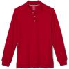 imageFrench Toast Mens Long Sleeve Cotton Blend Pique Polo ShirtRed