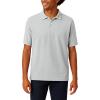 imageFrench Toast Mens Sleeve Pique Polo Shirt Standard ampamp HuskyHeather Gray