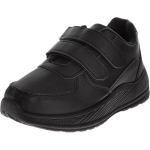 imageFrench Toast Boys Shoes  Kids Oxford School Uniform Loafer Church Dress Shoes SlipOn FauxLeather ToddlerBig Kid BlackBlack  Dual Straps