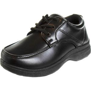 imageFrench Toast Boys Shoes  Kids Oxford School Uniform Loafer Church Dress Shoes SlipOn FauxLeather ToddlerBig Kid BlackBlack Laceup