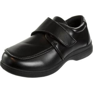 imageFrench Toast Boys Shoes  Kids Oxford School Uniform Loafer Church Dress Shoes SlipOn FauxLeather ToddlerBig Kid BlackBlack Strap