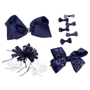 imageFrench Toast Girls School Uniform Bow Hair Accessories Navy 4pack