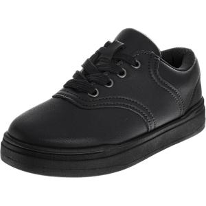 imageFrench Toast Kids Oxford Dress Shoes  Lace Up Loafer School Uniform Saddle Shoe for Girls and Boys Sizes 1113 Little Kid  17 Big KidBlack