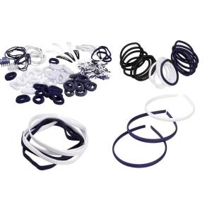 imageFrench Toast Kids School Uniform Assorted Hair Accessories Navy Blue ampamp White One Size