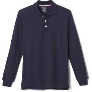 imageFrench Toast Mens Long Sleeve Cotton Blend Pique Polo ShirtNavy