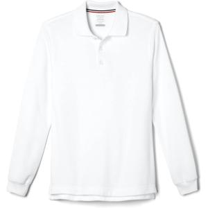 imageFrench Toast Mens Long Sleeve Cotton Blend Pique Polo ShirtWhite