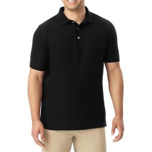 imageFrench Toast Mens Sleeve Pique Polo Shirt Standard ampamp HuskyBlack