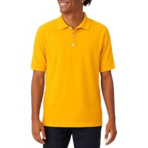 imageFrench Toast Mens Sleeve Pique Polo Shirt Standard ampamp HuskyGold