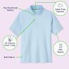 imageFrench Toast Kids Adaptive Short Sleeve Polo Shirt  Hook and Loop Placket  Flat SeamsLight Blue New