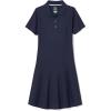 imageFrench Toast Girls One Size Adaptive Short Sleeve Polo Dress with Hidden Hook and Loop Placket ClosureNavy