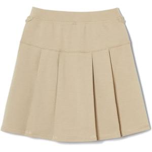 imageFrench Toast Girls Adaptive Pleated Ponte Scooter Skirt with Pullup Lift LoopsKhaki