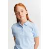 imageFrench Toast Girls Short Sleeve Picot Collar Polo School Uniform Shirt Standard and PlusLight Blue Og