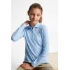 imageFrench Toast Girls Uniform Long Sleeve Polo with Picot Collar Standard ampamp PlusLight Blue
