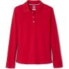 imageFrench Toast Girls Uniform Long Sleeve Polo with Picot Collar Standard ampamp PlusRed