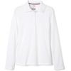 imageFrench Toast Girls Uniform Long Sleeve Polo with Picot Collar Standard ampamp PlusWhite