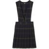 imageFrench Toast Girls VNeck JumperGreen Plaid