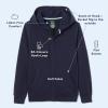 imageFrench Toast Kids Adaptive Long Sleeve Fleece Hoodie with Flat Seams and Hidden Hook and Loop ClosureNavy