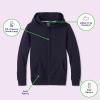 imageFrench Toast Kids Adaptive Long Sleeve Fleece Hoodie with Flat Seams and Hidden Hook and Loop ClosureNavy New