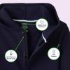 imageFrench Toast Kids Adaptive Long Sleeve Fleece Hoodie with Flat Seams and Hidden Hook and Loop ClosureNavy New