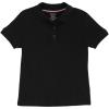 imageFrench Toast Girls Big Short Sleeve Interlock Polo with Picot CollarBlack Og1