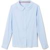 imageFrench Toast Girls Long Sleeve Woven Shirt with Peter Pan Collar Standard ampamp PlusLight Blue