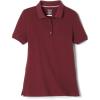 imageFrench Toast Girls Short Sleeve Stretch Pique Polo ShirtBurgundy