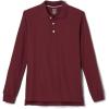 imageFrench Toast Pique Polo School Uniform Shirt with Long Sleeves for Boys and GirlsBurgundy