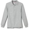 imageFrench Toast Pique Polo School Uniform Shirt with Long Sleeves for Boys and GirlsHeather Gray