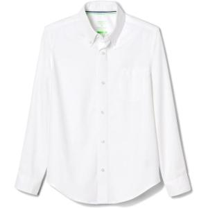 imageFrench Toast Adaptive Long Sleeve Oxford Shirt with Hidden Hook and Loop Placket and CuffsWhite