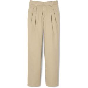 imageFrench Toast Boys Adjustable Waist Relaxed Fit Pleated Pant Standard ampamp HuskyKhaki