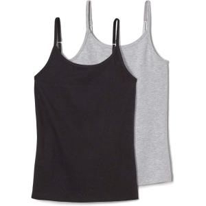 imageFrench Toast Girls 2Pack Basic Cami TopsBlackGrey