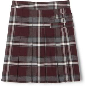 imageFrench Toast Girls Adjustable Waist PleatedFront Twotab ScooterBurgundy Plaid