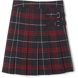 imageFrench Toast Girls Adjustable Waist PleatedFront Twotab ScooterNavy  Red Plaid