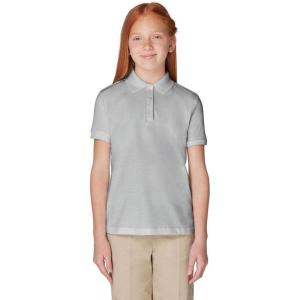 imageFrench Toast Girls Big Short Sleeve Interlock Polo with Picot CollarBlue Og